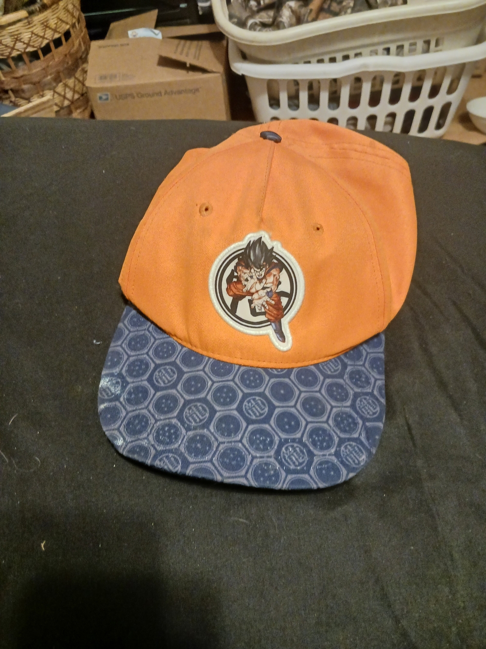 Orange and Blue Graphic Baseball Cap
